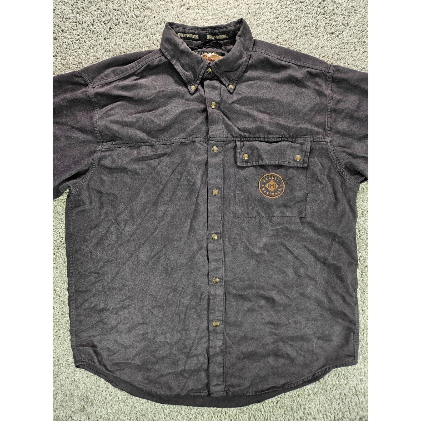 Harley-Davidson Brushed Polyester Microsuede Shir… - image 2