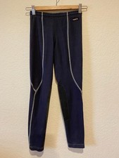 Kerrits Riding Pants Kids Youth Sz Large Equestrain Breeches Blue Knee Patches