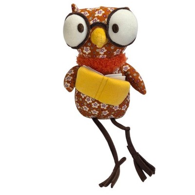 Starbucks Owl Plush Stuffed Animal Book Reader Coffee Company Eyeglasses Toy
