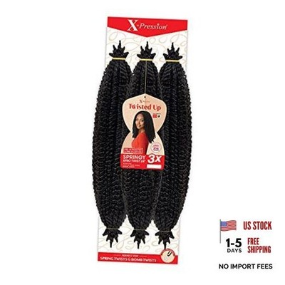 Outre Crochet Braids X-Pression Twisted Up 3X Springy Afro Twist 24'' (3-pack,