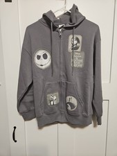 Disney Women's The Nightmare Before Christmas Zip Up Hoodie Size S New