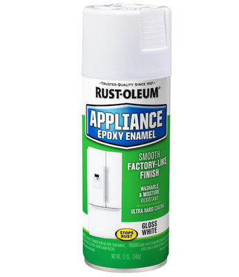 Rust-Oleum Appliance Epoxy Spray Paint White 12oz High Gloss Durable Finish-USA*