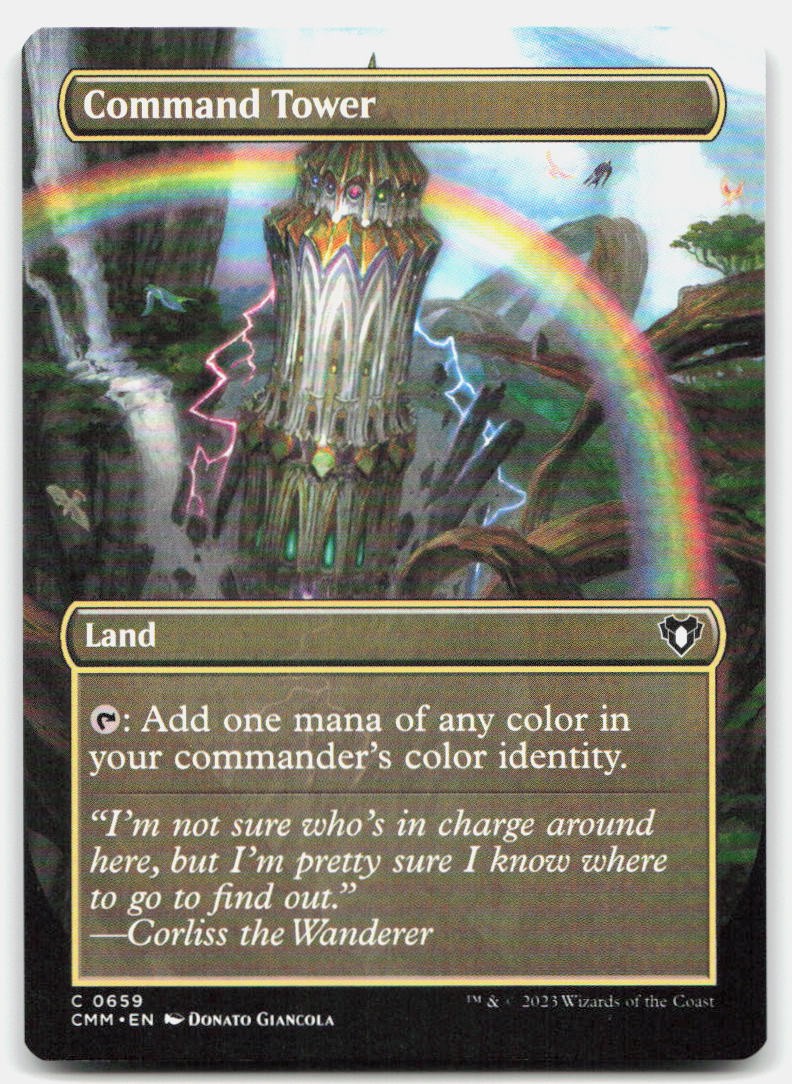 Command Tower (Borderless) 659 Common Commander Masters Magic: The Gathering NM
