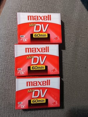 Maxell Mini DV 60-Minute Digital Video Cassette Pack of 3, New Sealed