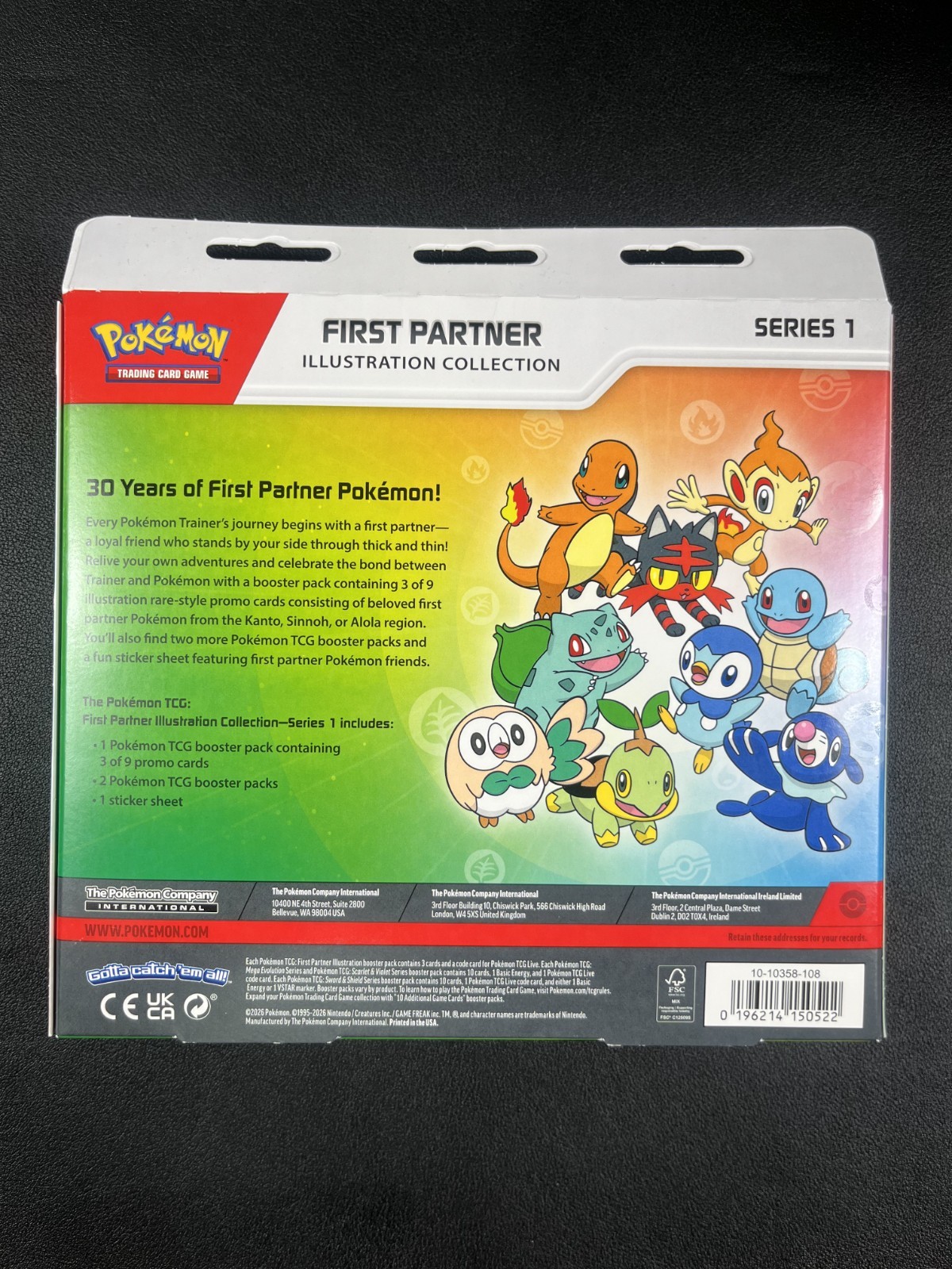 Pokémon TCG First Partner Pack Illustration Collection Series 1 Sealed ...