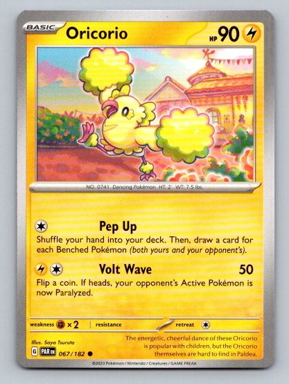 2023 Pokemon Card SV04: Paradox Rift Oricorio 67/182