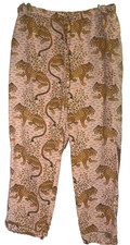 PRINTFRESH PJ Pajama Pants Bagheera leopard tiger print blush pink cotton M