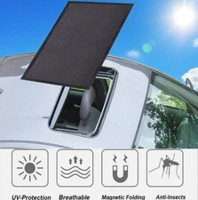 Magnetic Car Sunroof Sun Shade Moonroof Mesh Roof Cover Camping Bug Shield Black