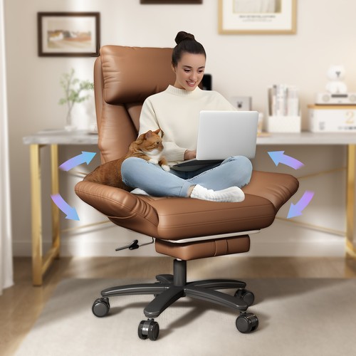 Big and Tall Office Chair Executive Desk Chair with Footrest High Office Chair - Picture 49 of 58