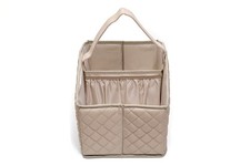 Beige Quilted Diaper Caddy Nursery Storage Organizer Luxury Bougie Cute Boy Girl