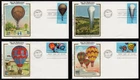 USA, SCOTT # 2032-2035, SET OF 4 COLORANO SILK FDC COVERS 1983 HOT-AIR BALLOONS