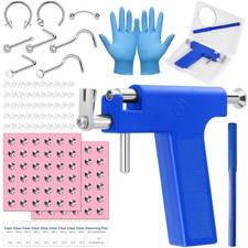 Reusable Ear Piercing Gun Kit Professional Ear Nose Stud Piercing Gun Machine...