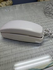 AT T Trimline 210 Landline Wall Phone White Curly Corded Retro White