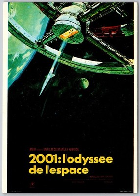 Vintage 2001: l'odyssée de l'espace French Movie Poster Postcard