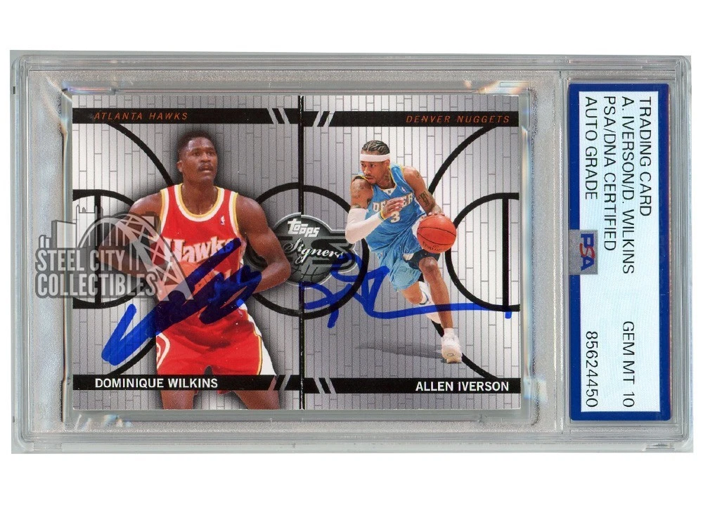 Allen Iverson 10 Graded Basketball Autographed Sports Trading
