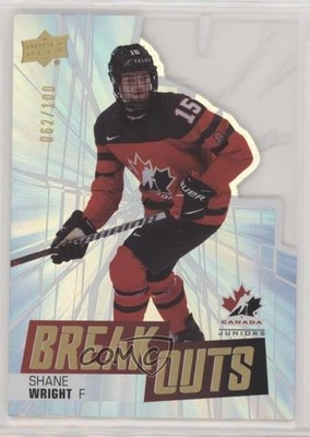 2022 Upper Deck Team Canada Juniors Breakouts 62/100 Shane Wright Rookie RC qe7