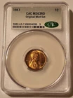 1951 Lincoln Wheat Cent MS63 RED CACG