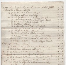 Georgian bill, blacksmith, ironmongery, Yorkshire, 1821