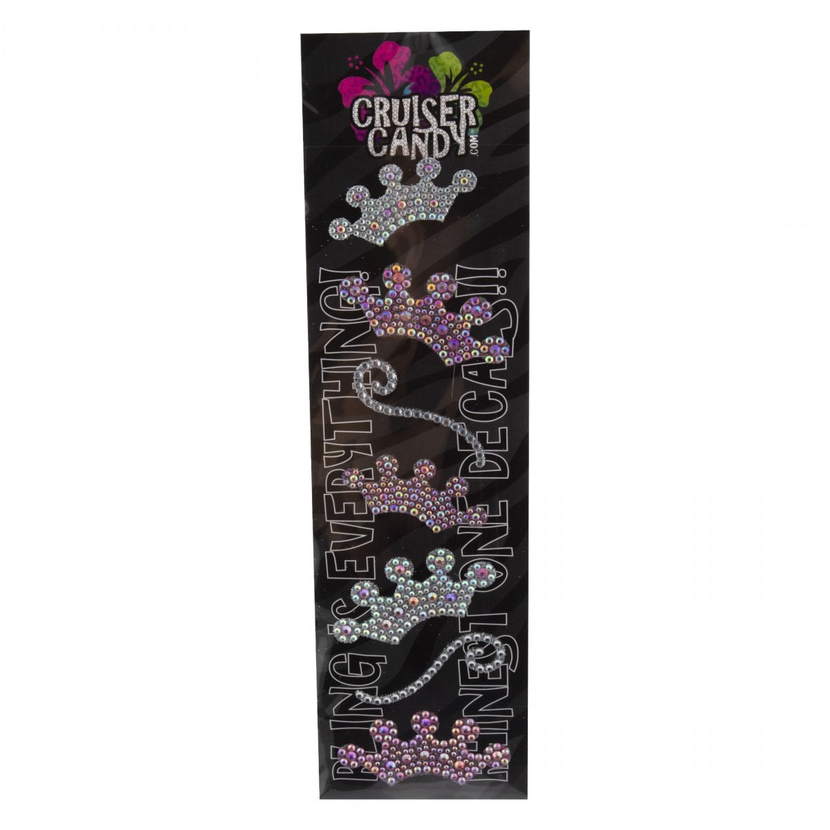 Cruiser Candy Rhinestone Princess Decal - Sparkling Crown Bicycle Vinyl Sticker 3290₽