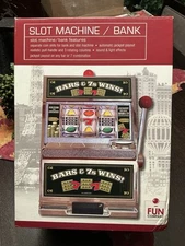 Fun Company BARS & 7s WINS Slot Machine Money Bank  Lights Up No Sound