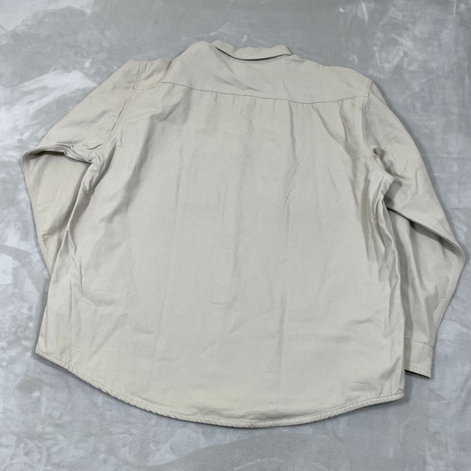 Chaqueta Carhartt Para Hombres 2XLT Botón a Presión Franela Forrada S96STN DE COLECCIÓN Alta *pequeña mancha Foto 2 de 4