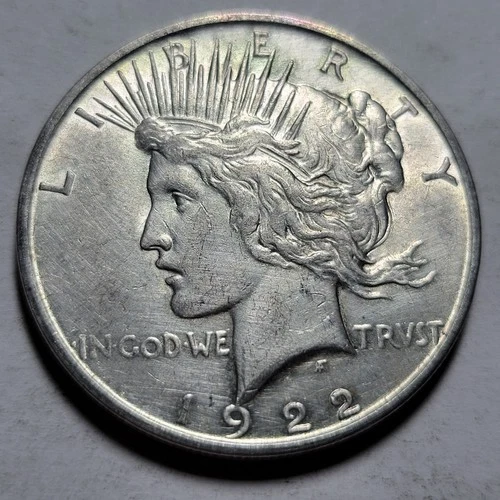 1922-D PEACE Liberty $1 Dollar 90% Silver Coin ~Better Date ~High Grade Unc Dtls