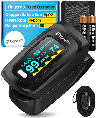 Iproven Pulse Oximeter Fingertip, Blood Oxygen Saturation Monitor, Pulse Rate &