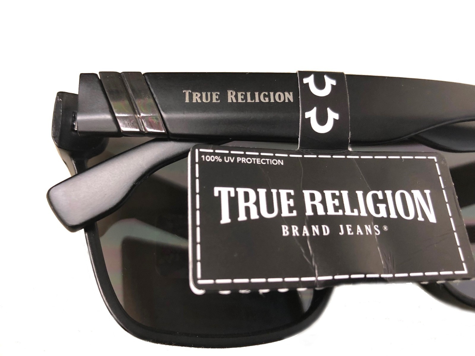 NWT Womens Sunglasses True Religion TRM1799 Black matte/Silver mirror Oversized thumbnail 4