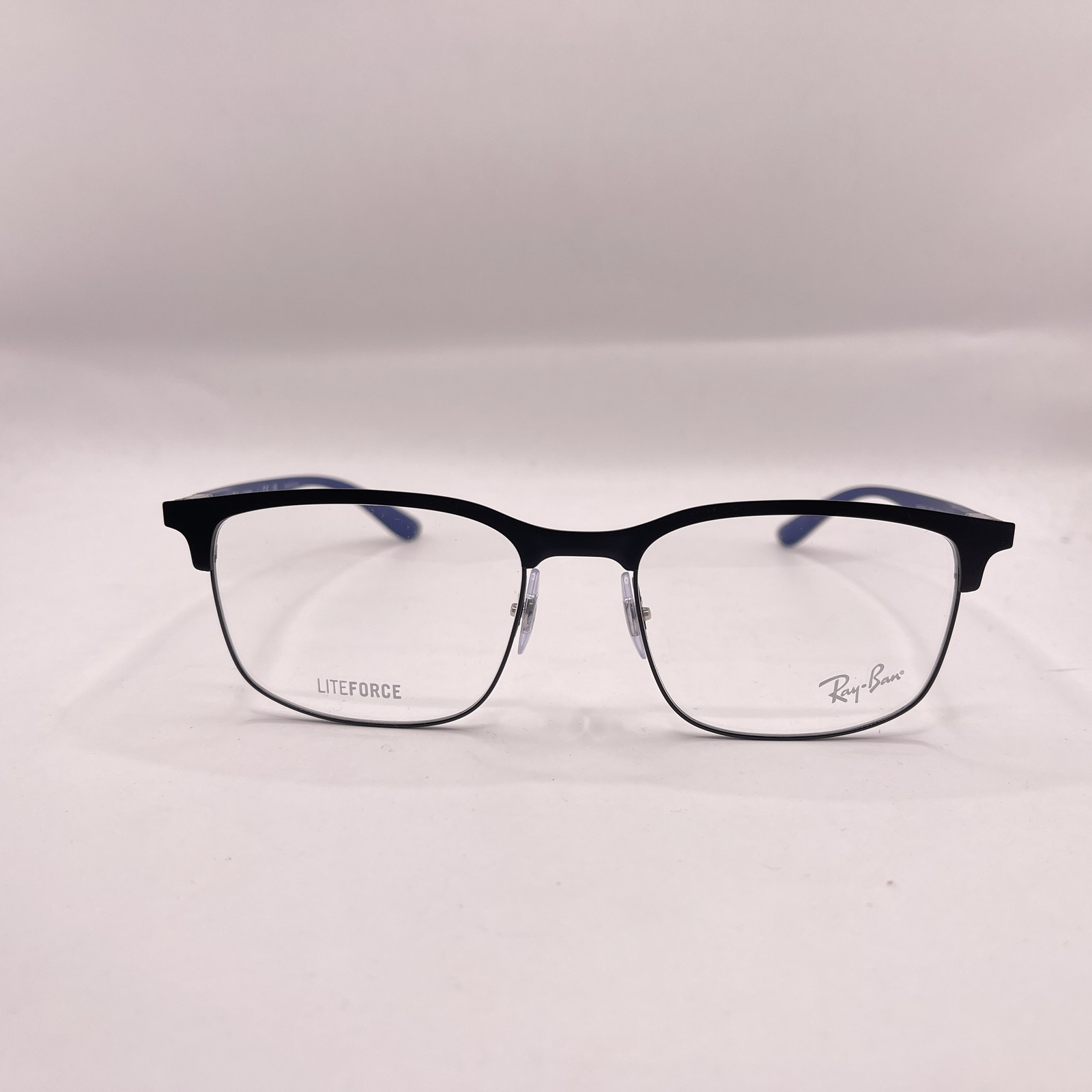 Ray Ban Mens Square Semi Rim Browline Eyeglasses RB6518 Black/Blue