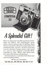 1953 Zeiss Ikon Contessa 35: Splendid Gift Vintage Print Ad