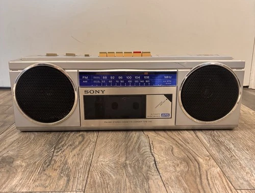 Sony Boombox - FM/AM Stereo Cassette -Corder CFS -250 Tested & Working