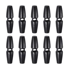 10pcs Wooden Toggle Buttons 50mm Single Hole Olive Sewing Button, Black