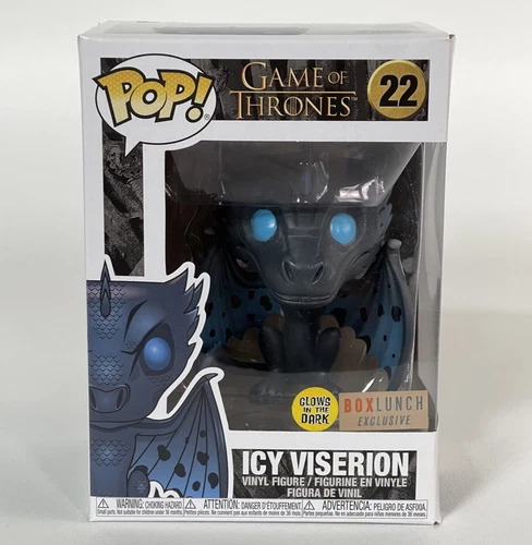 Funko Pop Game of Thrones #22 Icy Viserion Box Lunch Exclusive GITD Box Damage