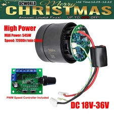 24V 28V 30V Nidec DC Brushless Fan Vacuum Cleaner Motor PWM 545W Strong Suction