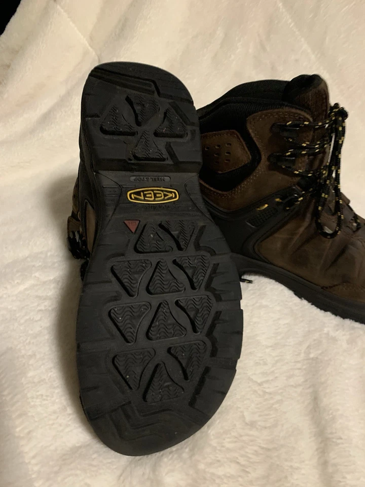 Keen Mujer Bota de Trabajo Puntera de Acero Impermeable Cuero Marrón y Negro Nuevo Sin Etiquetas Foto 3 de 4