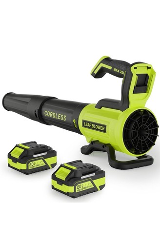 Cordless Leaf Blower W/ 2x 4.0Ah Batteries And Charger Lightweight Electric