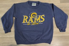1995 Vintage LA St Louis Rams Crew Neck SweatShirt NFL Kids Size 7 NFL