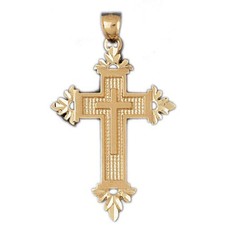 Cross Charm Pendant 14k Gold