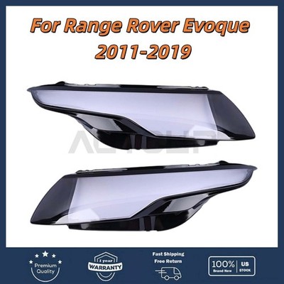 2PCS Headlight Lens Cover Left+Right For Land Rover Range Rover Evoque 2011-2019