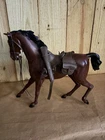 Vintage 1965  Marx Johnny West Brown Flame Horse Figure Full Set Of Brown Tack !
