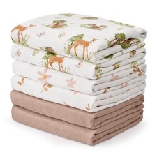 Muslin Swaddle Blankets for Newborns  Soft Baby Receiving Blankets  Unisex