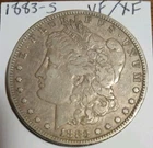1883-S Morgan Silver Dollar $1 VF/XF San Francisco Mint