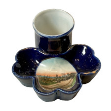 ROCHESTER - ONTARIO BEACH NY NEW YORK ANTIQUE Souvenir China TRINKET CANDLE