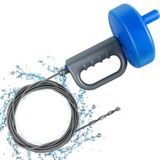 Drain Auger,32Ft Drain Snake Clog ,Flexible Snake Drain Hair Removal Tool,Pip...
