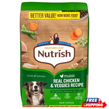 Rachael Ray Nutrish Real Chicken & Veggies Dry Dog Food Adult 30 lb Bag 1.25 per pound