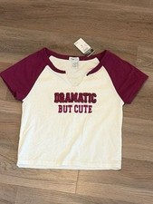 Camiseta bebé raglán cuello con muescas dramática pero linda rue21 nueva con etiquetas