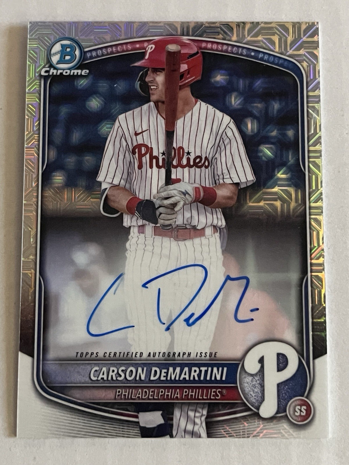 2025 Bowman Carson DeMartini Mojo Refractor Auto #BMA-CD (RC, AU)