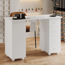 Professional Manicure Table Nail Station Art Salon Beauty Desk w/ Dust Collector