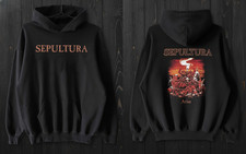 HOT Sepultura band Hoodie Black S-5XL 2 side Gifl Fan Unisex