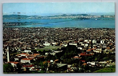 Postcard 1960s Berkeley, CA Panoramic View Bay Bridge SF